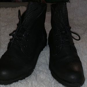 Maurices black fall booties